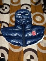 SHINY PUFFER HOOD MASK