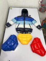 PUFFER JACKET AND 3 SHORTS